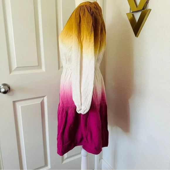 Universal Thread Ombré Colorful Long Sleeve Skater Dress - Picture 5 of 10